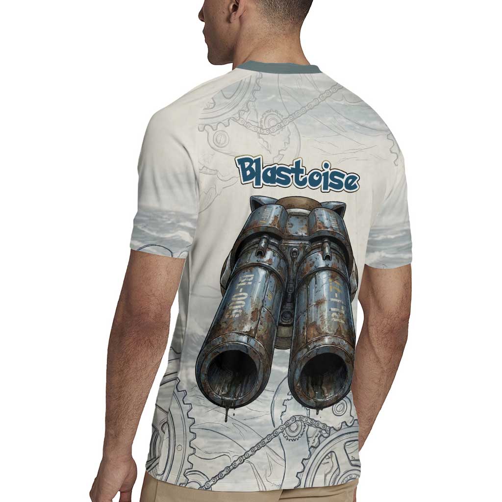 Blastoise Rugby Jersey Steampunk Mechanical Gear Art