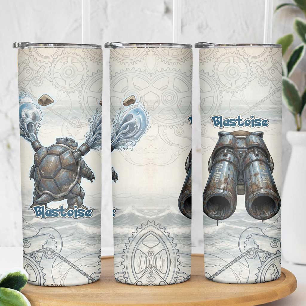 Blastoise Skinny Tumbler Steampunk Mechanical Gear Art
