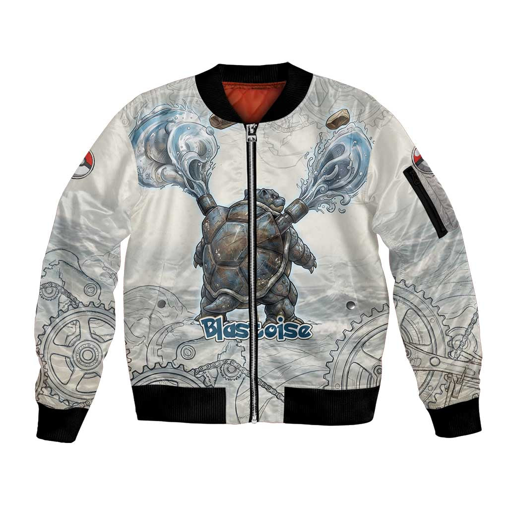Blastoise Sleeve Zip Bomber Jacket Steampunk Mechanical Gear Art