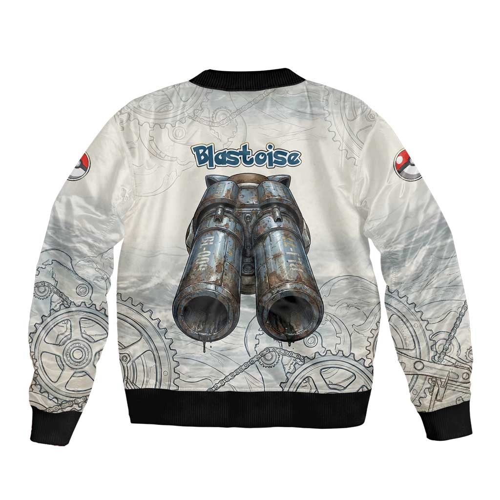 Blastoise Sleeve Zip Bomber Jacket Steampunk Mechanical Gear Art