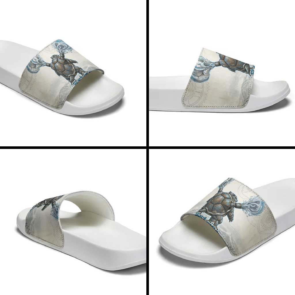 Blastoise Slide Sandals Steampunk Mechanical Gear Art
