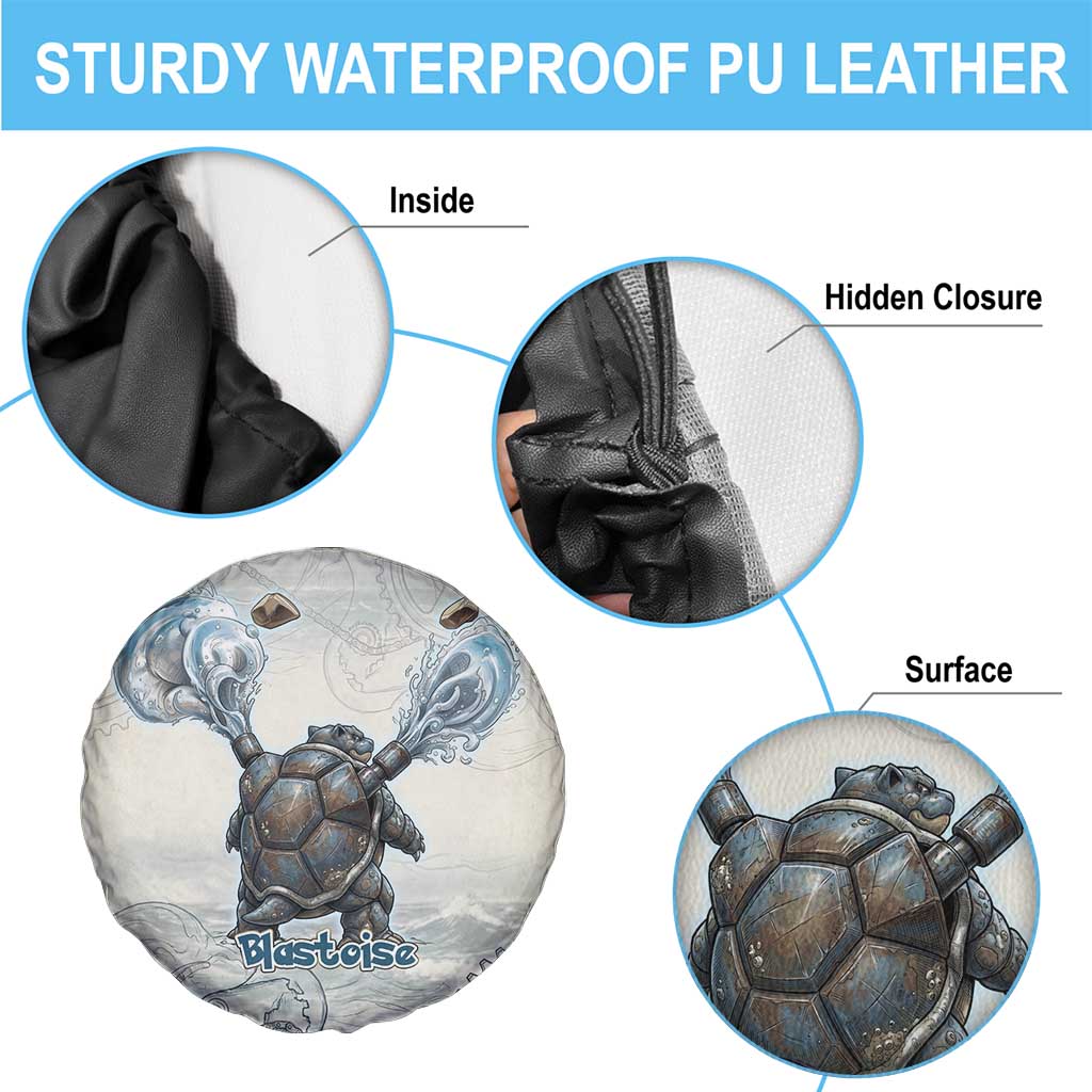 Blastoise Spare Tire Cover Steampunk Mechanical Gear Art