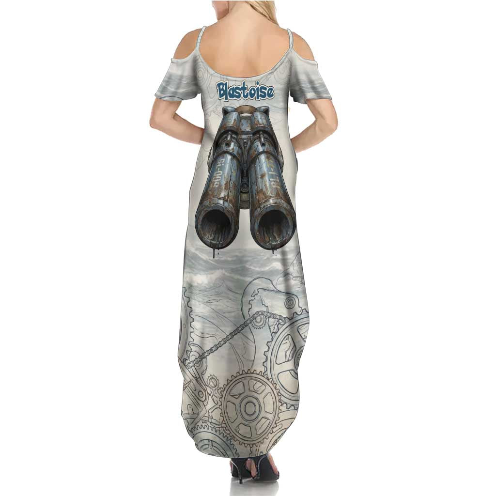 Blastoise Summer Maxi Dress Steampunk Mechanical Gear Art