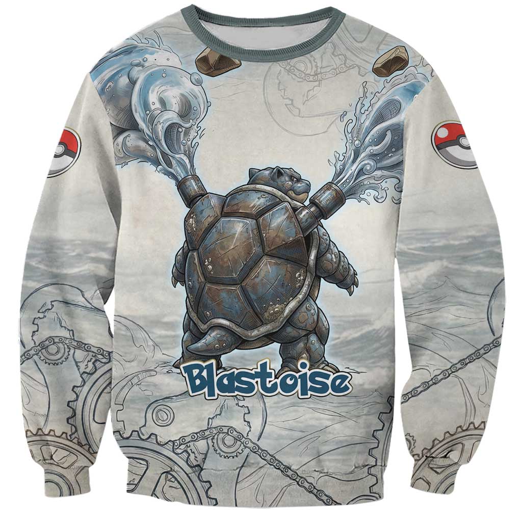 Blastoise Sweatshirt Steampunk Mechanical Gear Art