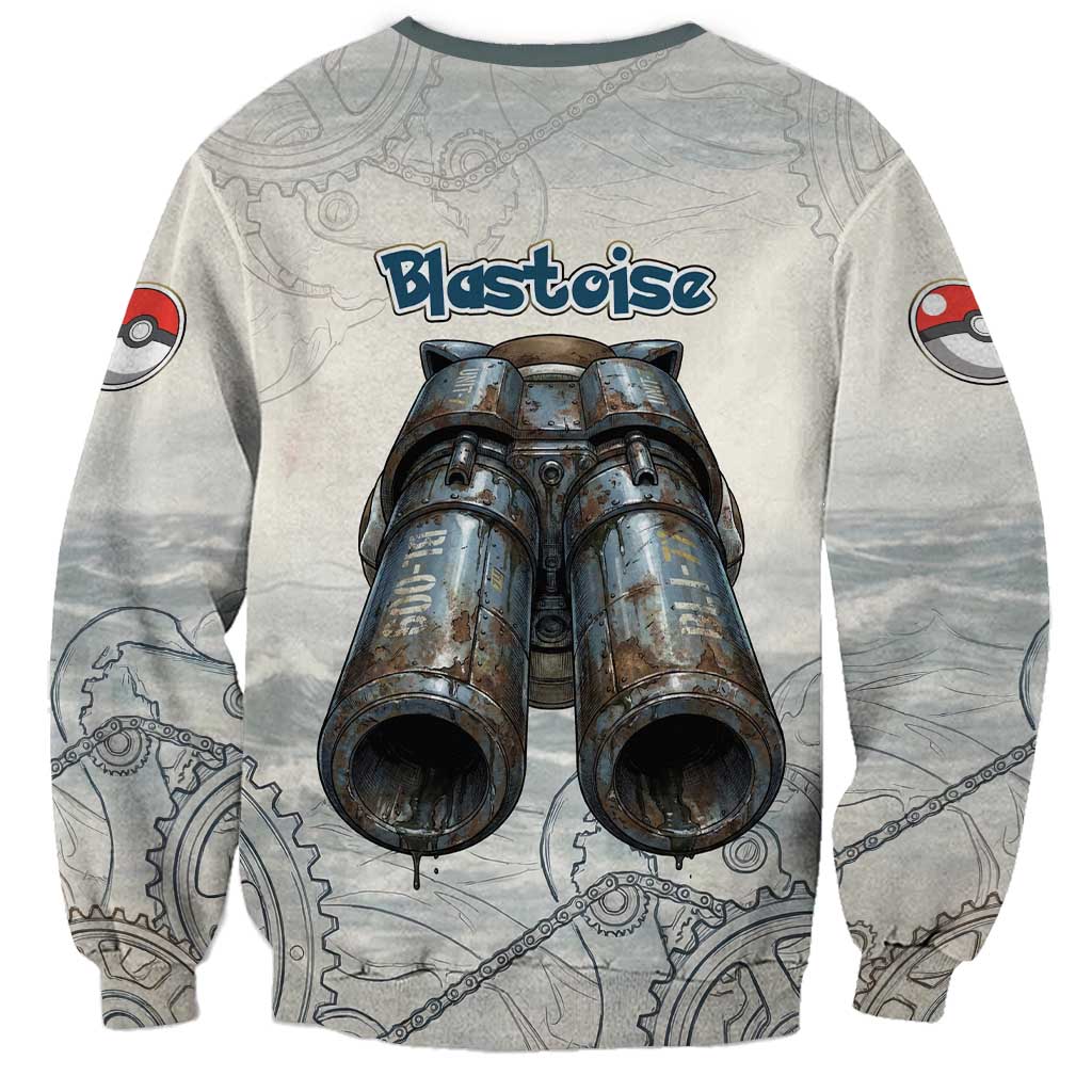 Blastoise Sweatshirt Steampunk Mechanical Gear Art