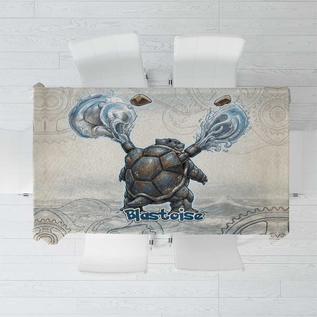 Blastoise Tablecloth Steampunk Mechanical Gear Art