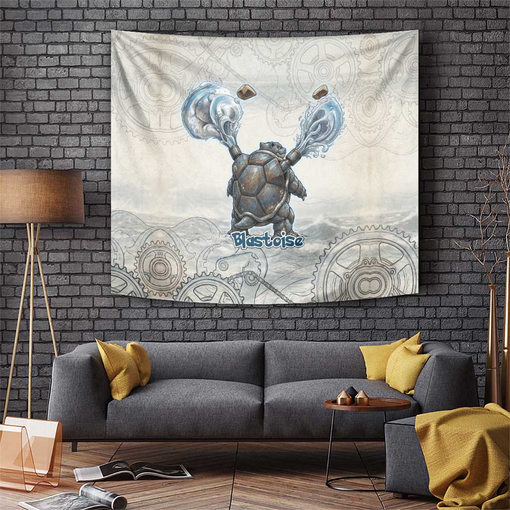Blastoise Tapestry Steampunk Mechanical Gear Art
