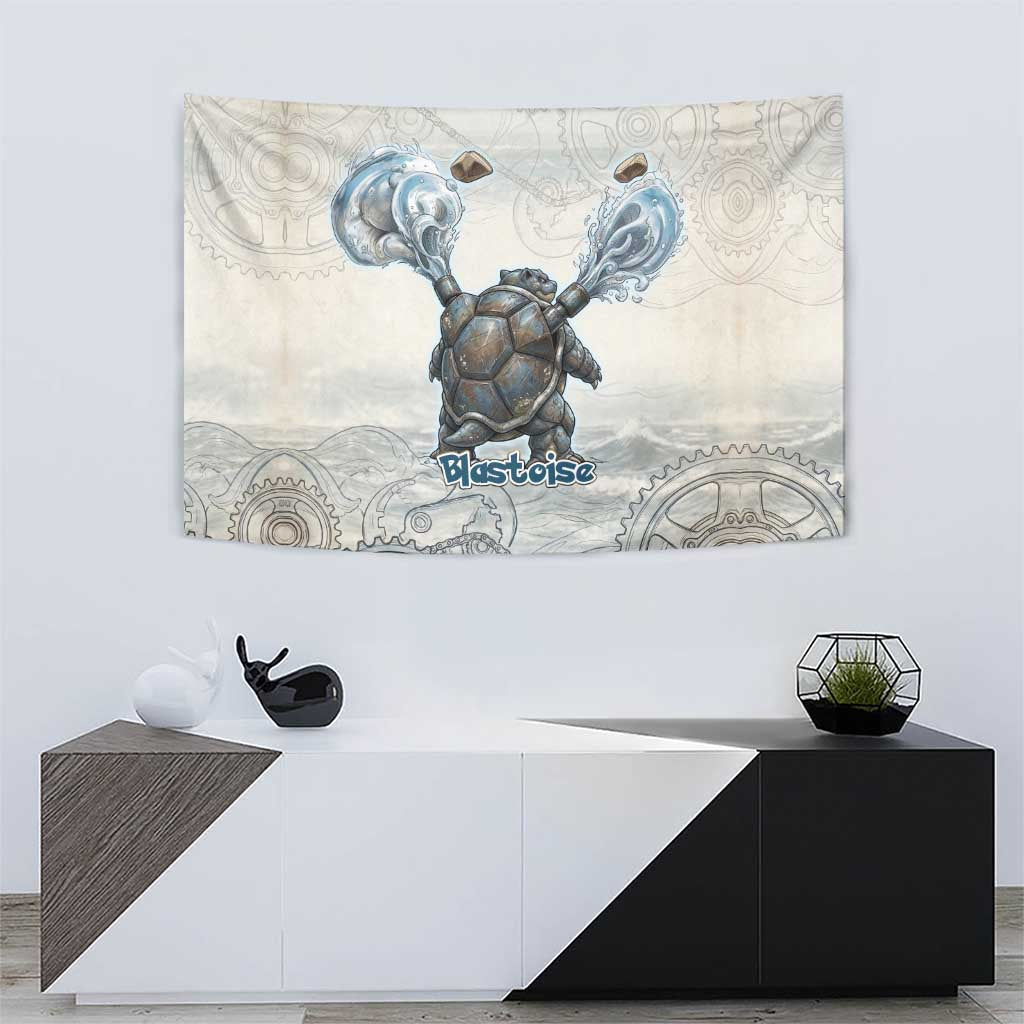 Blastoise Tapestry Steampunk Mechanical Gear Art