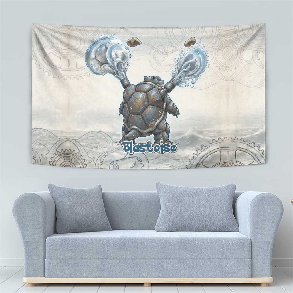 Blastoise Tapestry Steampunk Mechanical Gear Art