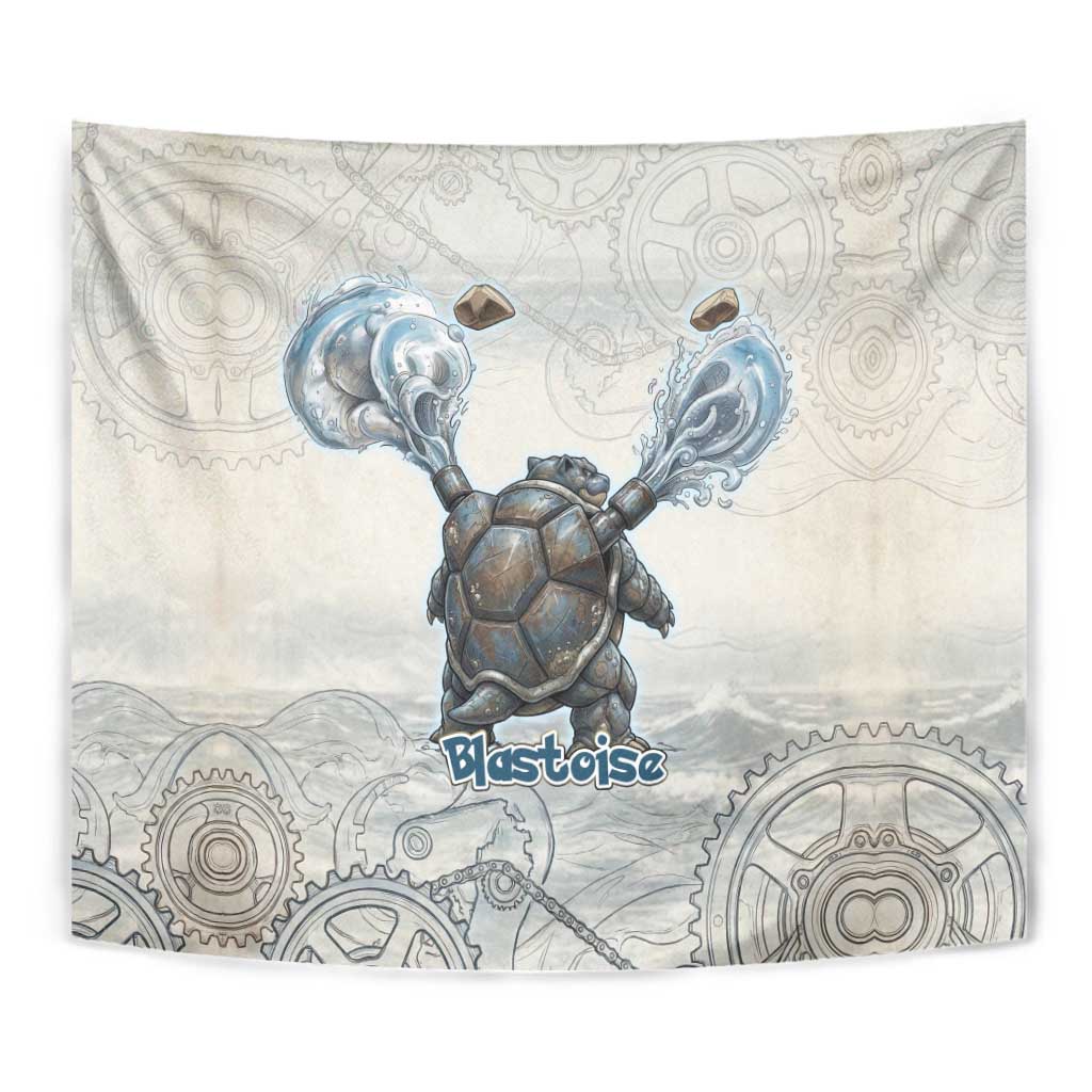 Blastoise Tapestry Steampunk Mechanical Gear Art