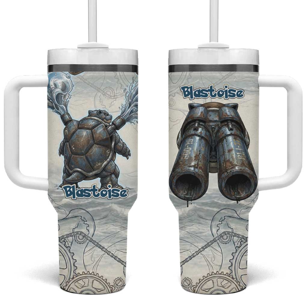 Blastoise Tumbler With Handle Steampunk Mechanical Gear Art