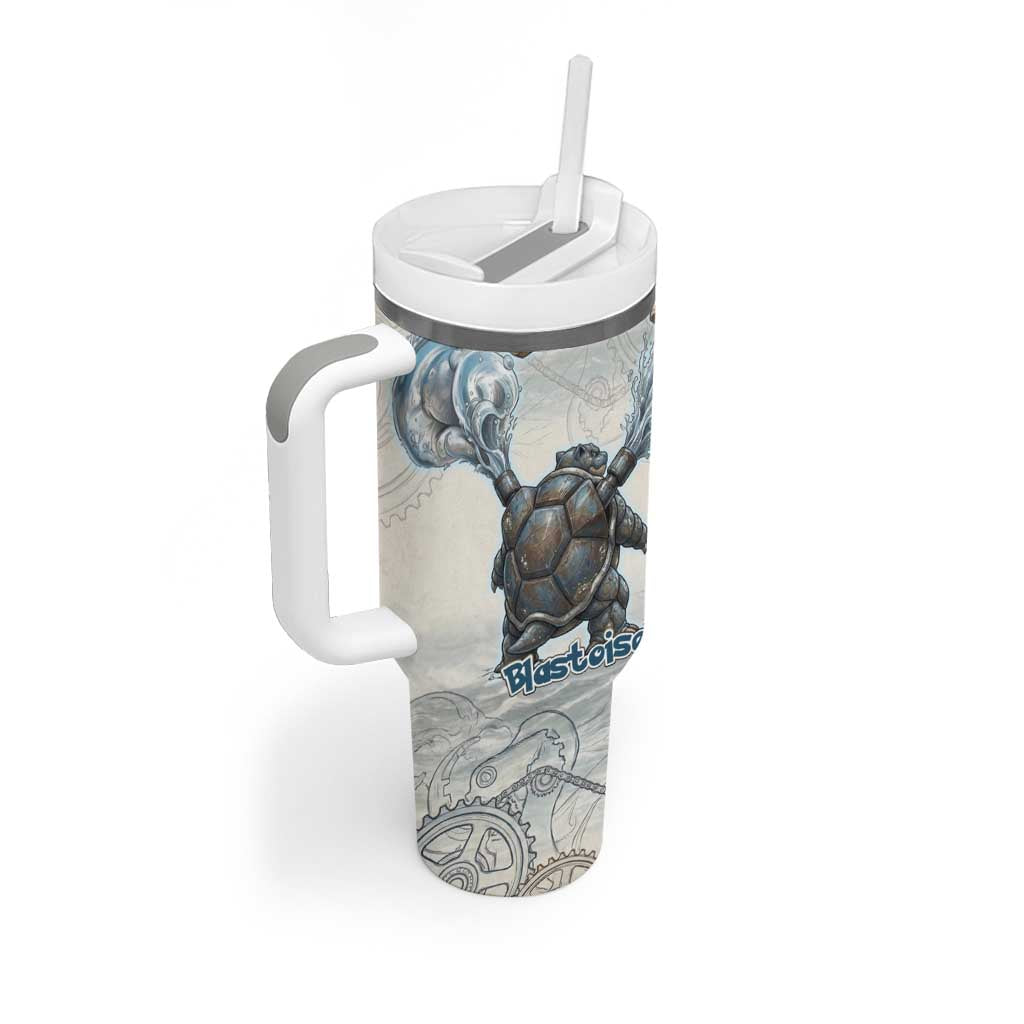 Blastoise Tumbler With Handle Steampunk Mechanical Gear Art