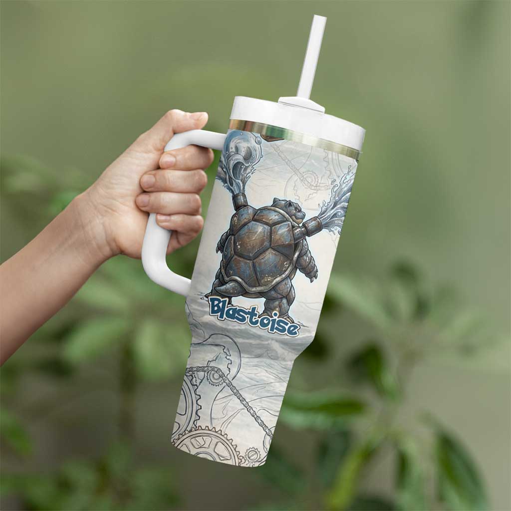 Blastoise Tumbler With Handle Steampunk Mechanical Gear Art
