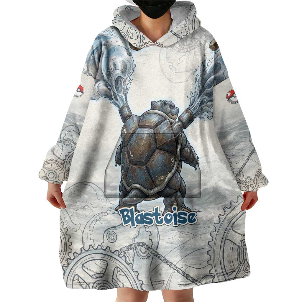 Blastoise Wearable Blanket Hoodie Steampunk Mechanical Gear Art