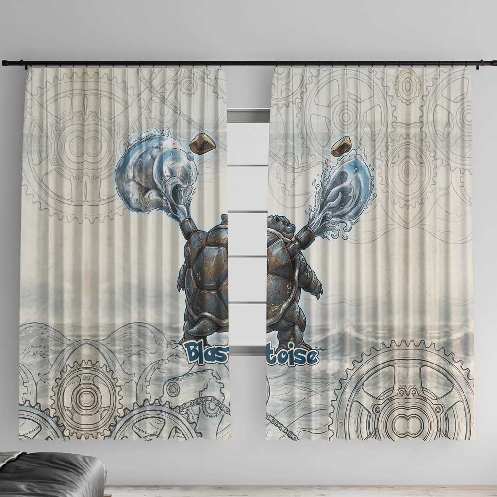 Blastoise Window Curtain Steampunk Mechanical Gear Art
