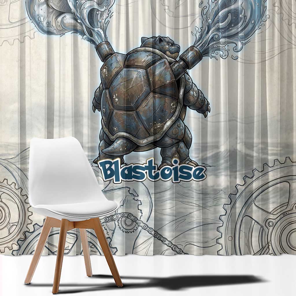 Blastoise Window Curtain Steampunk Mechanical Gear Art