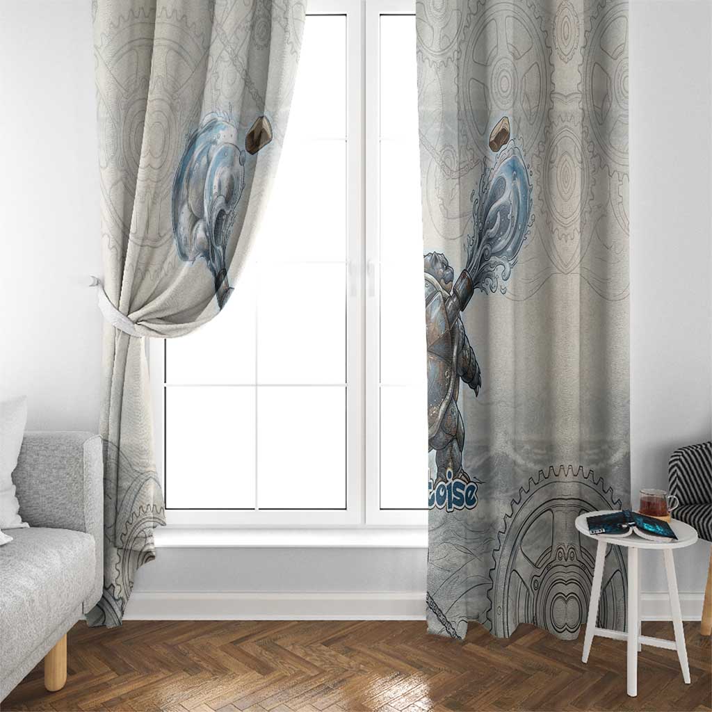 Blastoise Window Curtain Steampunk Mechanical Gear Art