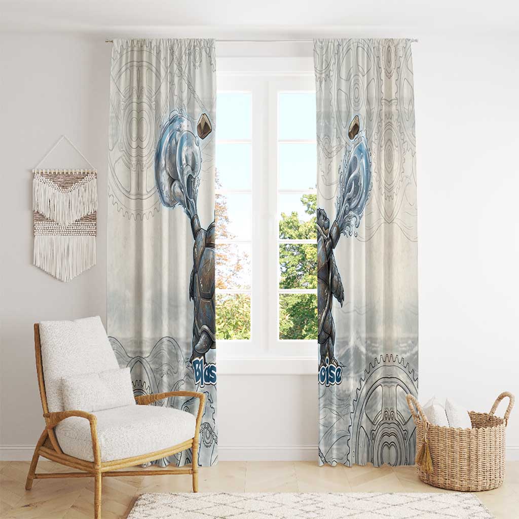 Blastoise Window Curtain Steampunk Mechanical Gear Art