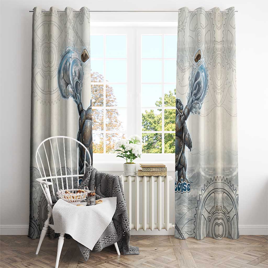Blastoise Window Curtain Steampunk Mechanical Gear Art