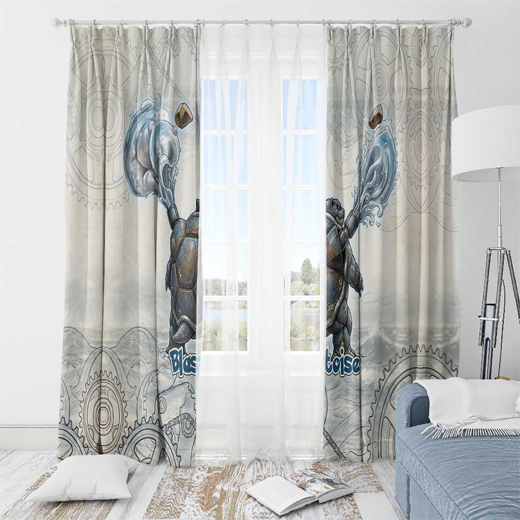 Blastoise Window Curtain Steampunk Mechanical Gear Art