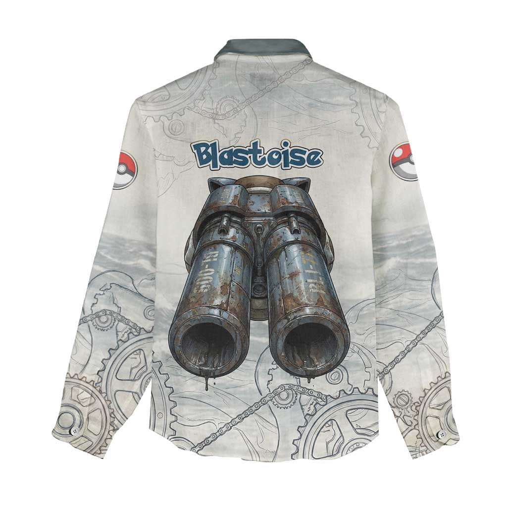 Blastoise Women Casual Shirt Steampunk Mechanical Gear Art