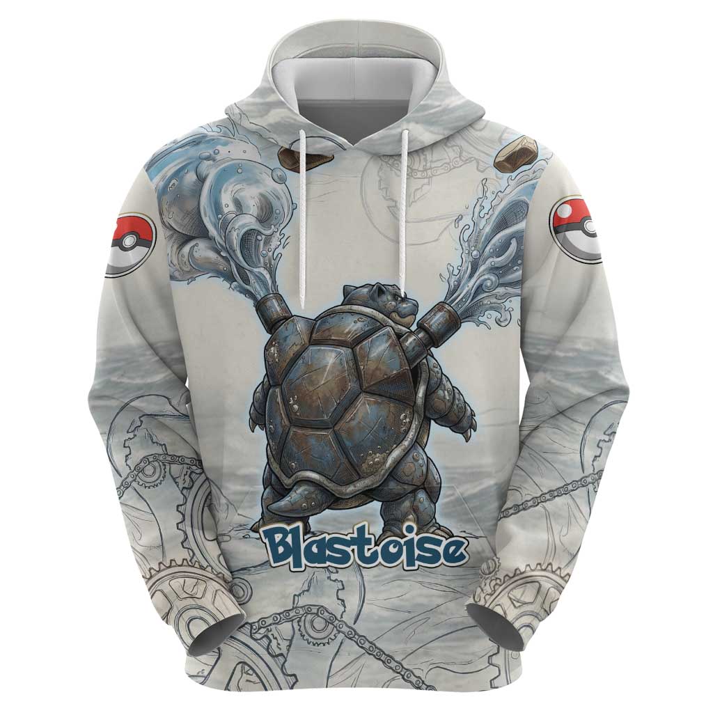 Blastoise Zip Hoodie Steampunk Mechanical Gear Art