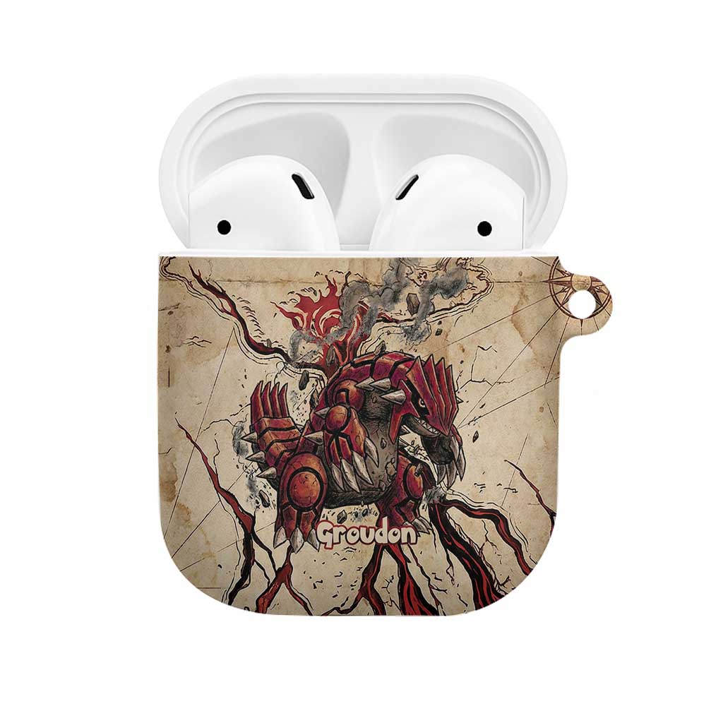 Groudon Omega Ruby AirPods Case Ancient Volcano Map Art
