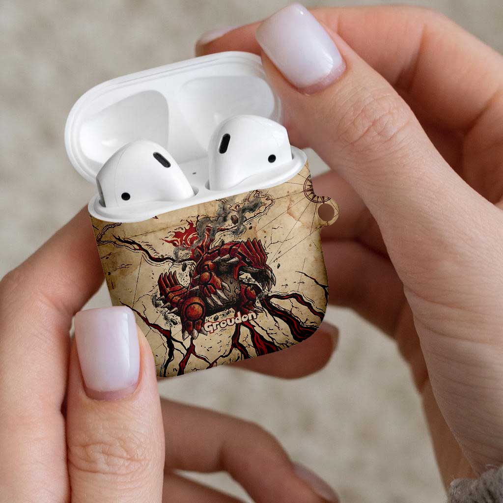 Groudon Omega Ruby AirPods Case Ancient Volcano Map Art