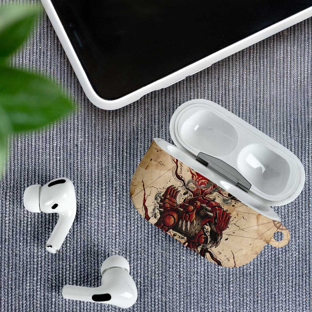 Groudon Omega Ruby AirPods Case Ancient Volcano Map Art