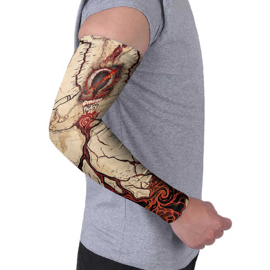 Groudon Omega Ruby Arm Sleeves Ancient Volcano Map Art
