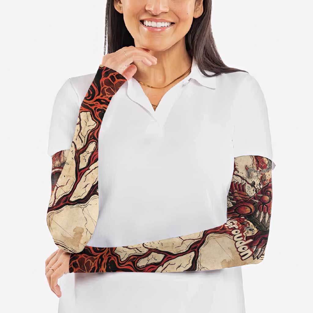 Groudon Omega Ruby Arm Sleeves Ancient Volcano Map Art
