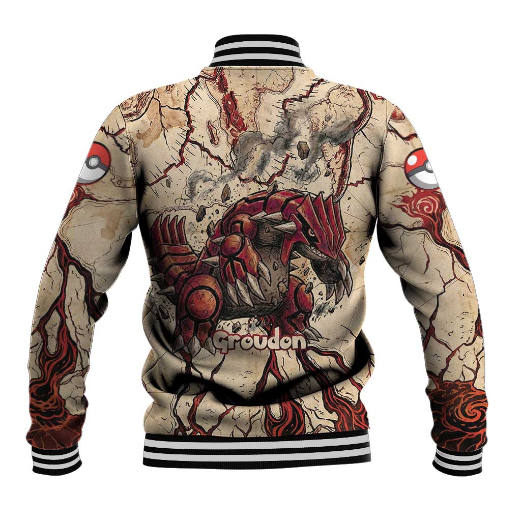 Groudon Omega Ruby Baseball Jacket Ancient Volcano Map Art