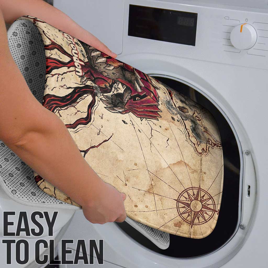 Groudon Omega Ruby Bathroom Set Ancient Volcano Map Art