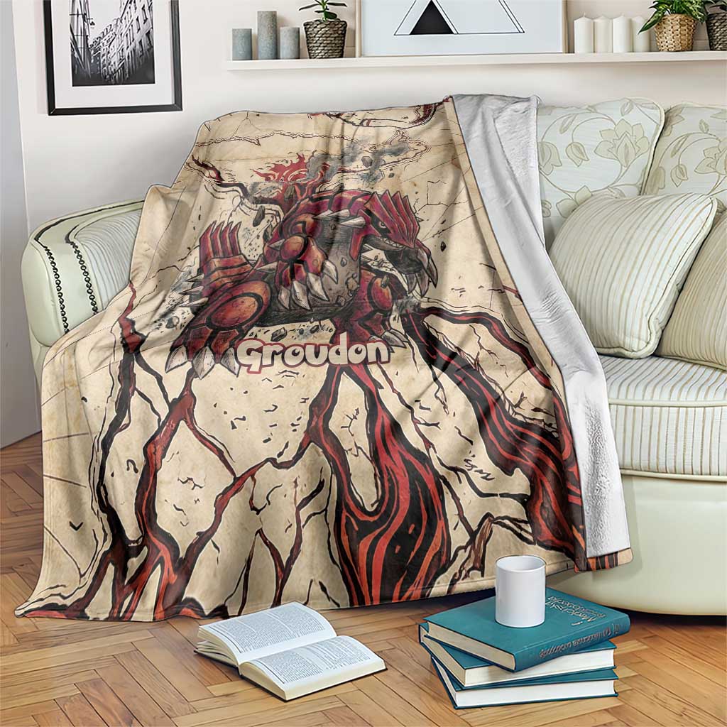 Groudon Omega Ruby Blanket Ancient Volcano Map Art