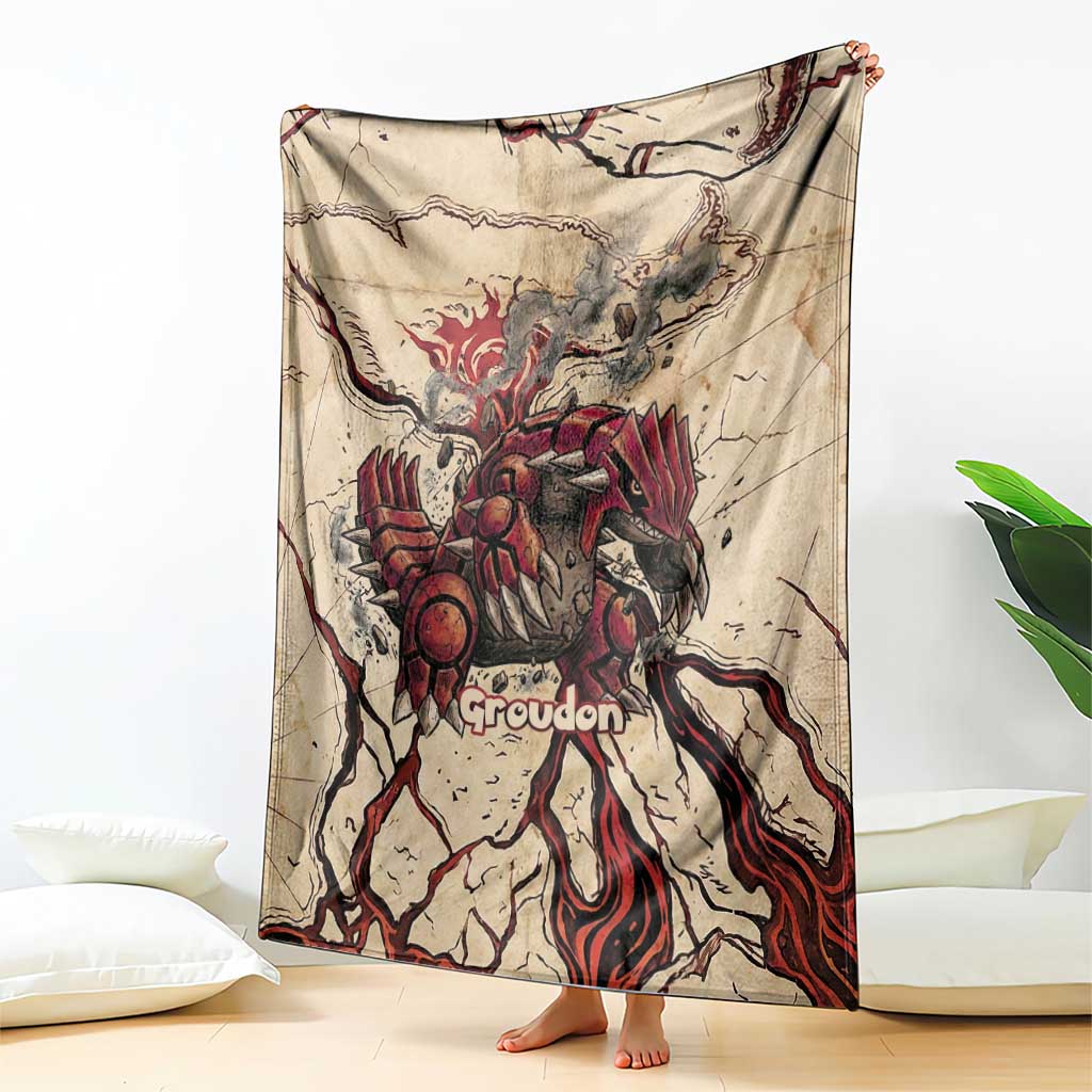 Groudon Omega Ruby Blanket Ancient Volcano Map Art
