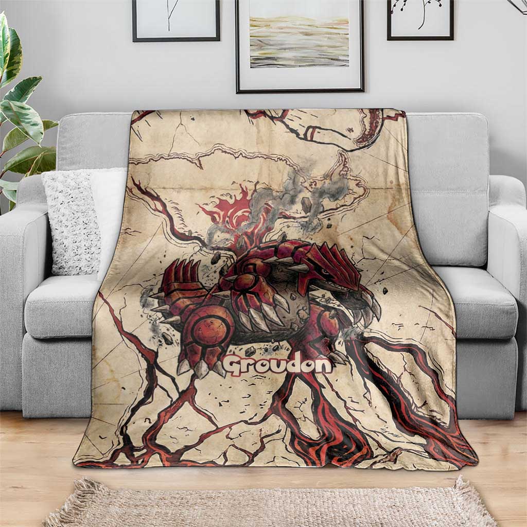 Groudon Omega Ruby Blanket Ancient Volcano Map Art