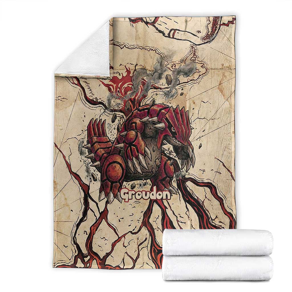Groudon Omega Ruby Blanket Ancient Volcano Map Art