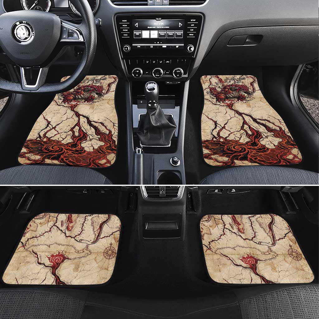 Groudon Omega Ruby Car Mats Ancient Volcano Map Art