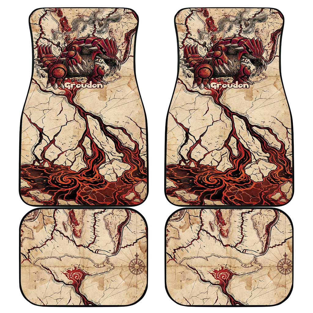 Groudon Omega Ruby Car Mats Ancient Volcano Map Art