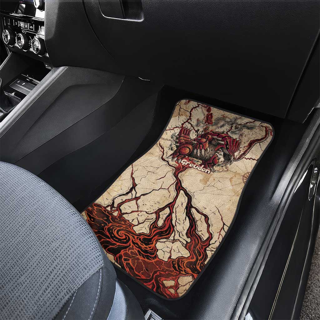Groudon Omega Ruby Car Mats Ancient Volcano Map Art