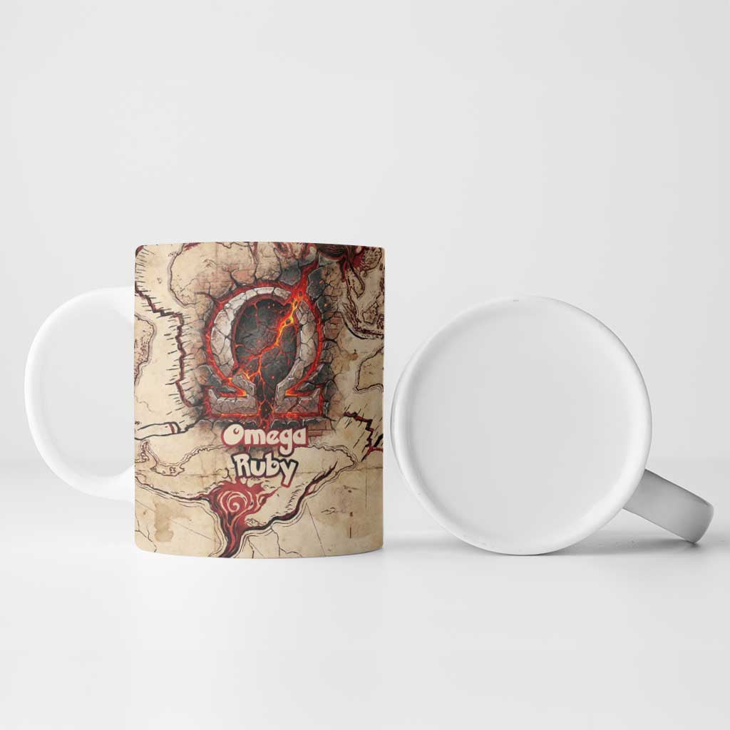 Groudon Omega Ruby Ceramic Mug Ancient Volcano Map Art
