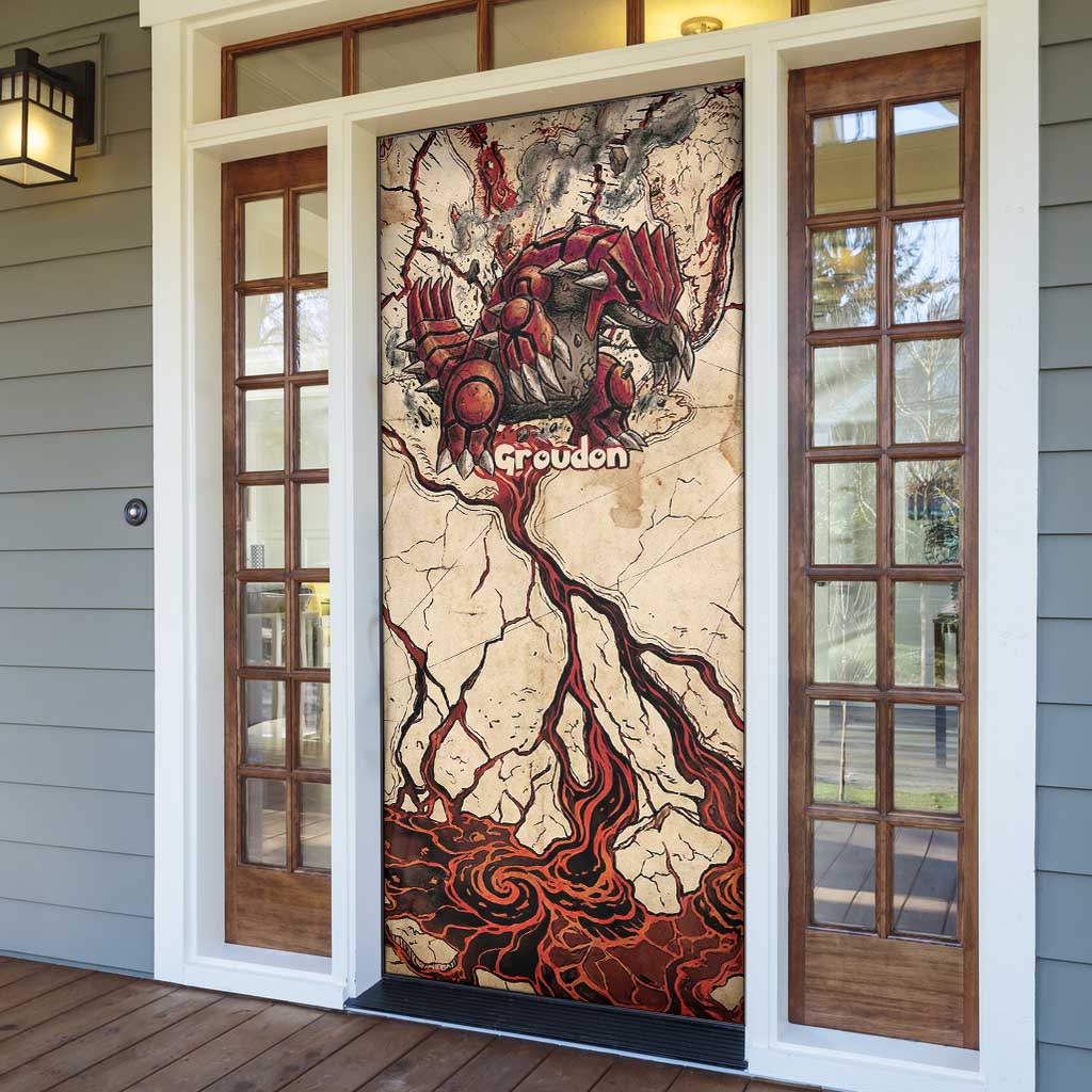 Groudon Omega Ruby Door Cover Ancient Volcano Map Art