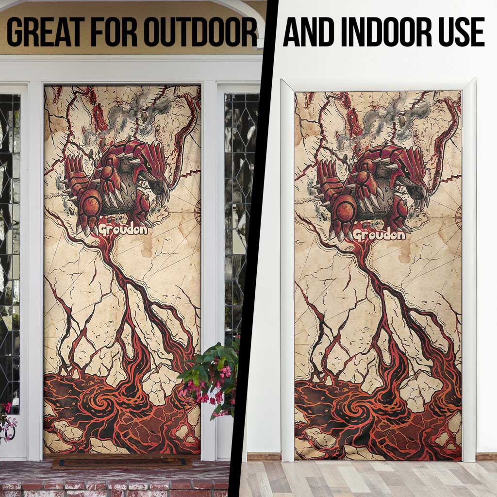 Groudon Omega Ruby Door Cover Ancient Volcano Map Art