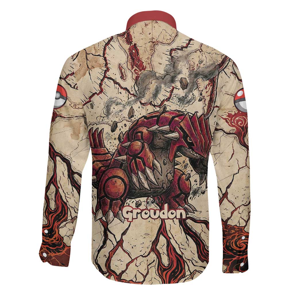 Groudon Omega Ruby Family Matching Mermaid Dress and Hawaiian Shirt Ancient Volcano Map Art