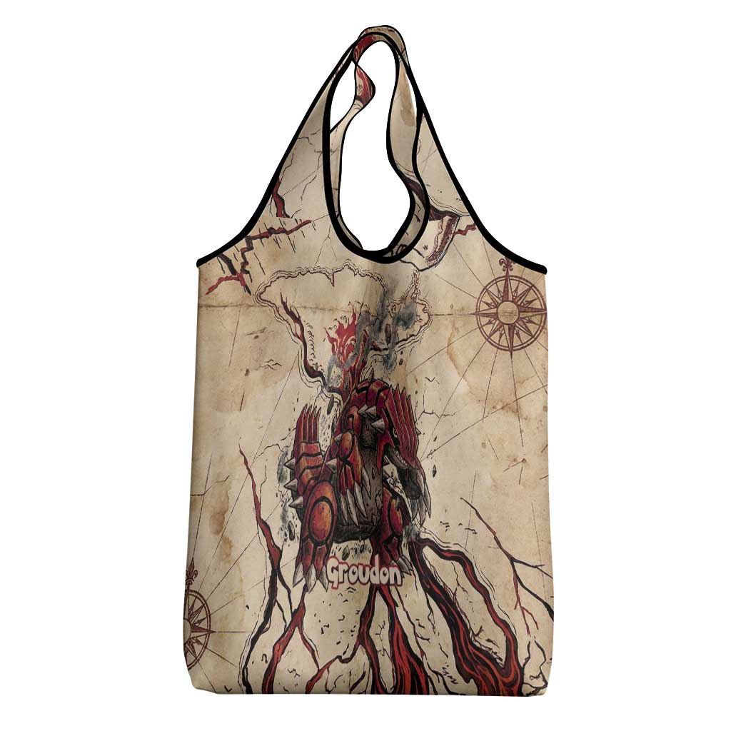 Groudon Omega Ruby Grocery Bag Ancient Volcano Map Art