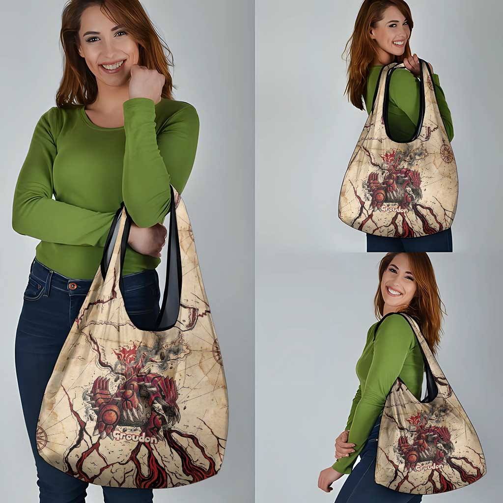 Groudon Omega Ruby Grocery Bag Ancient Volcano Map Art