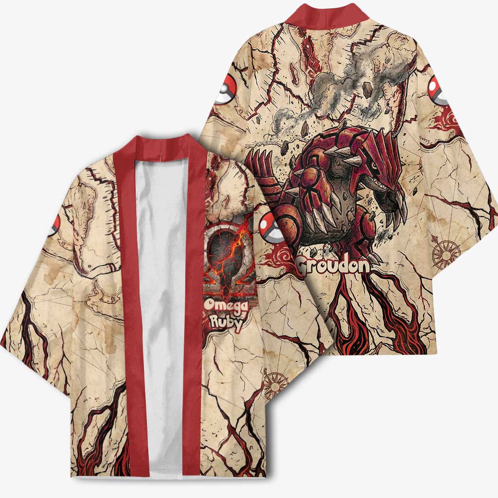 Groudon Omega Ruby Kimono Ancient Volcano Map Art