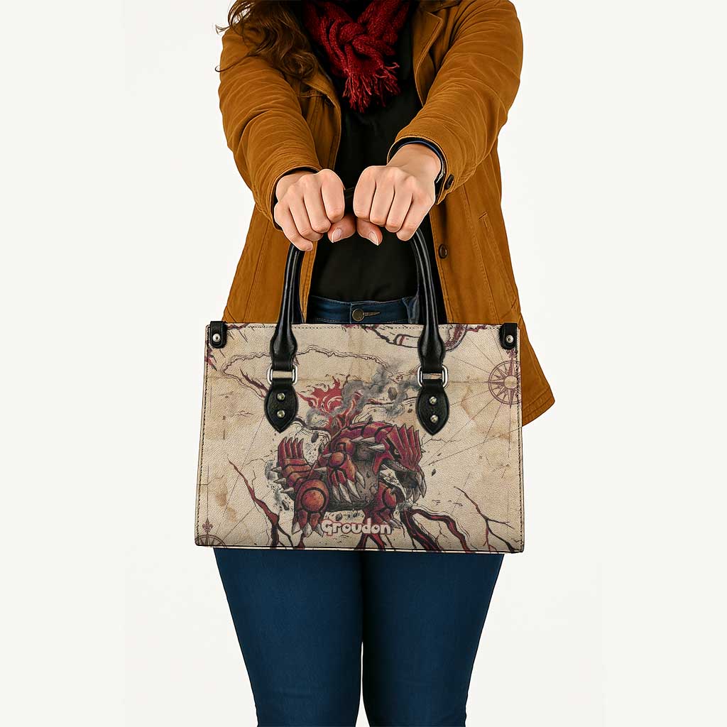 Groudon Omega Ruby Leather Bag Ancient Volcano Map Art