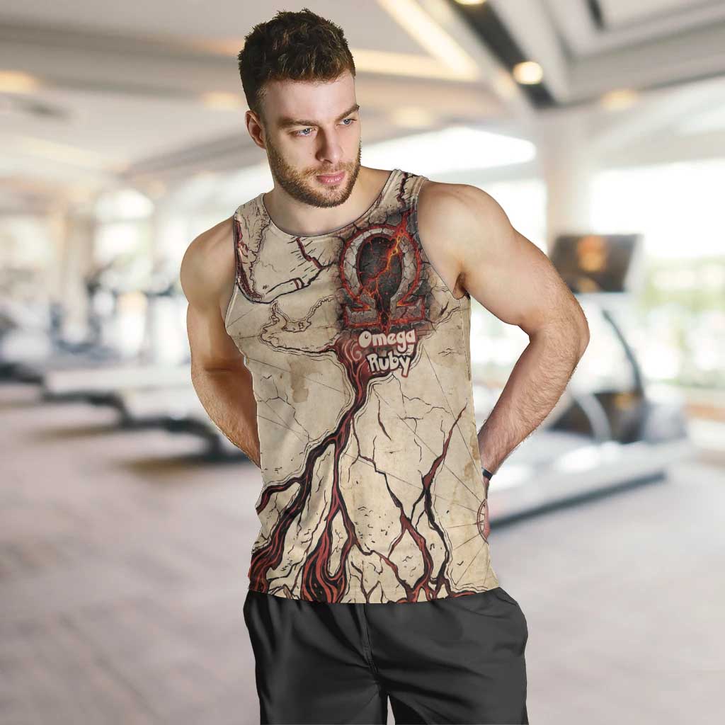 Groudon Omega Ruby Men Tank Top Ancient Volcano Map Art