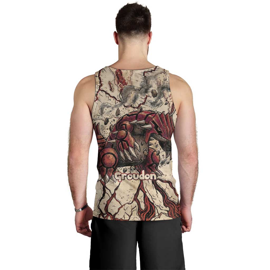 Groudon Omega Ruby Men Tank Top Ancient Volcano Map Art